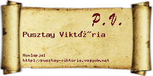 Pusztay Viktória névjegykártya